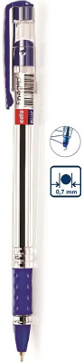 KALAM.KZ - Ручка шариковая, 0.7мм, синяя, корпус прозрачный Cello Finegrip купить KALAM.KZ - Ручка шариковая, 0.7мм, синяя, корпус прозрачный Cello Finegrip