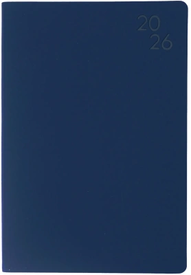 Ежедневник А5, датированный, 176л, иск. кожа(Soft Touch), синий, Эксмо