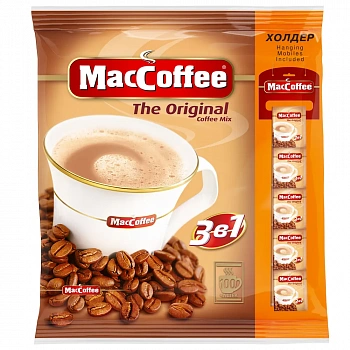 KALAM.KZ - Кофе растворимый, Maccoffee "3 в 1", 20 гр. упаковка 100 шт 