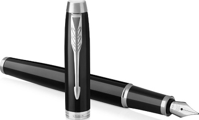 KALAM.KZ - Ручка перьевая Parker IM Metal Black CT, глянец, 0,8 мм F, синяя 1931644