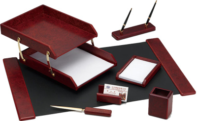 Набор настольный 7 предметов, дерево, бордовый Good Sunrise