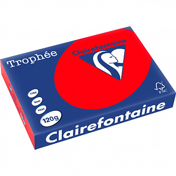 Бумага цветная "Trophee" А4, 80гр., 500л., coral red (кораллово-красный)