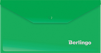 KALAM.KZ - Папка-конверт на кнопке C6, 0,18 мм., зеленая Berlingo