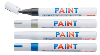 KALAM.KZ - Маркер перманентный по металлу, круглый наконечник,черный жидкий Paint