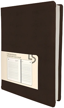 Ежедневник А5, недатированный, 136л., иск кожа, Maple, коричневый, Эксмо
