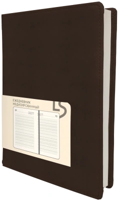 Ежедневник А5, недатированный, 136л., иск кожа, Maple, коричневый, Эксмо