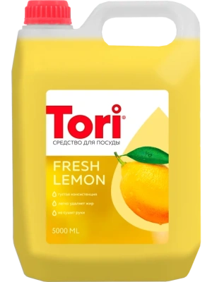 Средство для мытья посуды 5л, "Tori" Лимон