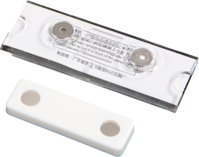 KALAM.KZ - Бейдж магнитный, 70x35мм, без зажима, жесткий, прозрачный Kejea