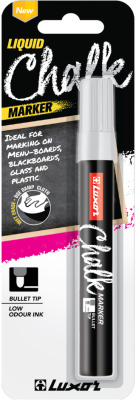 KALAM.KZ - Маркер меловой, белый, Chalk Marker  Luxor