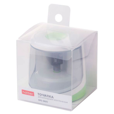 KALAM.KZ - Точилка электрическая , 1 отверстие, с контейнером, автостоп, в пластиковом боксе,"Hatber EPS-9025"