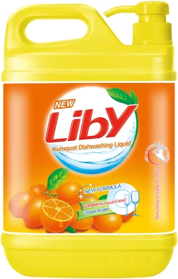 Средство для мытья посуды 1,5кг, "Liby" Апельсин, с дозатором