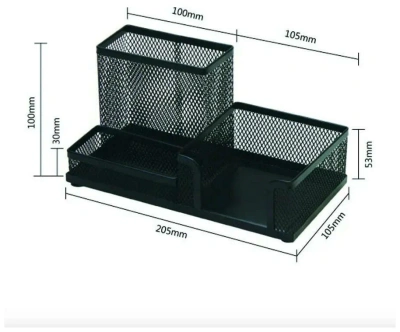 KALAM.KZ - Подставка для канц.принадлежностей, 3 отдела, 200x100мм, металл Foska