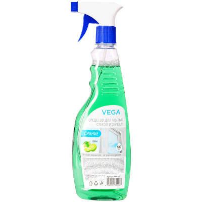Средство для мытья стекол и поверхностей, 500мл, Vega