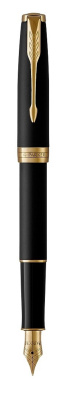 KALAM.KZ - Ручка перьевая Parker Sonnet Matte Black GT, 0,8 мм F, черная, отделка золото 1931516