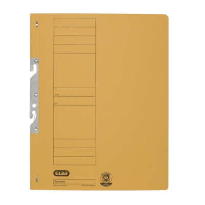 Скоросшиватель картонный A4, 250гр, желтый Hamelin