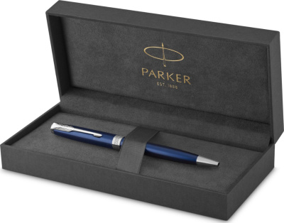 KALAM.KZ - Ручка шариковая Parker Sonnet Subtle Blue CT, черная, 1,0мм, поворот купить KALAM.KZ - Ручка шариковая Parker Sonnet Subtle Blue CT, черная, 1,0мм, поворот