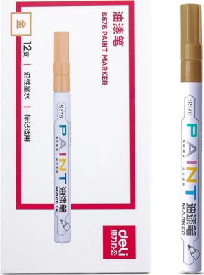 KALAM.KZ - Маркер-краска 1.5-2 мм, золото DELI "Paint"