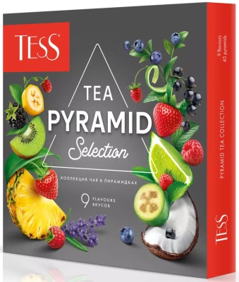 Подарочный набор чая 45 пирамидок, 9 видов по 5 пирамидок Tess 