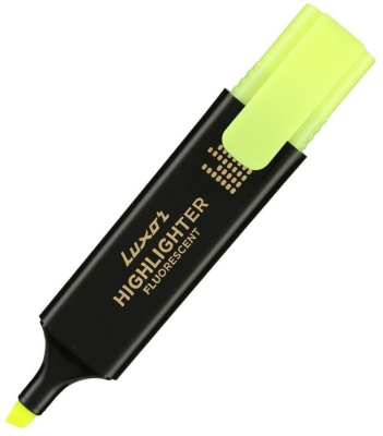 Маркер текстовой 1-4,5 мм, скошенный наконечник, желтый, Fluroscent Neo Luxor
