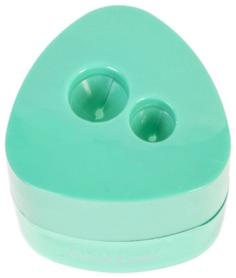 KALAM.KZ - Точилка 2 отверстия, с контейнером, пластик "Hatber Union" 8/12мм