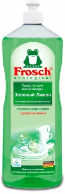 Средство для мытья посуды 1л, "Frosch" Зеленый лимон