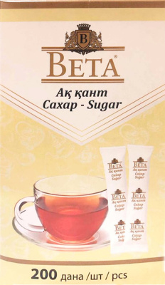 Сахар порционный 5гр, 200 шт/уп Beta 