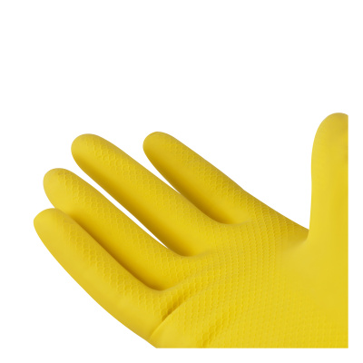 KALAM.KZ - Перчатки резиновые L универсальные, желтые, 1 пара в уп. OfficeClean