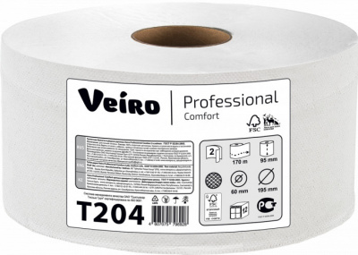 Туалетная бумага в средних рулонах Veiro Professional Comfort