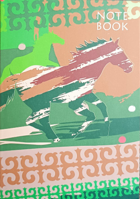 Блокнот 96л, А5, клетка, интегральная обложка, "Аргымак"