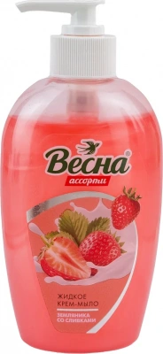 Мыло-крем жидкое 280мл земляника со сливками с дозатором "Весна" 