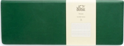 Планинг недатированный, 56л., иск. кожа, евроспираль, зеленый Эксмо