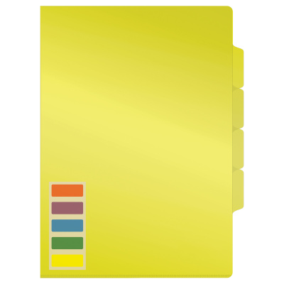 KALAM.KZ - Уголок прозрачный A4, 0.15мм с 3-я отделениями, ассорти OfficeSpace