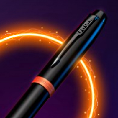 KALAM.KZ - Ручка роллерная Parker IM Professionals Flame Orange BT, 0,8 мм F, черная, 2172945