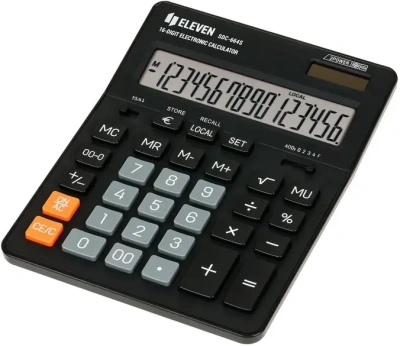 KALAM.KZ - Калькулятор 16 разрядов, 15.5x20.5см, черный Eleven