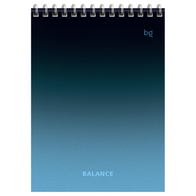 Блокнот 40л, А5 на спирали, обл мелован.картон, "Моноколор" BG