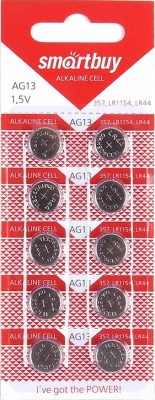 KALAM.KZ - Батарейка AG13, 10V, Alkaline (блистер 10шт) Smartbuy (часовая)
