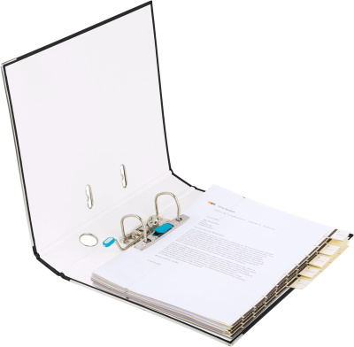 KALAM.KZ - Регистратор A4, 50мм, PVC/Paper, черный Elba