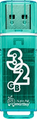 KALAM.KZ - Флеш-накопитель USB 32GB 2.0 Glossy series Green Smartbuy