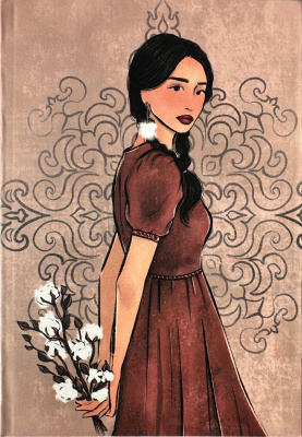 Блокнот 96л, А5, клетка, интегральная обложка, "Казак аруы"