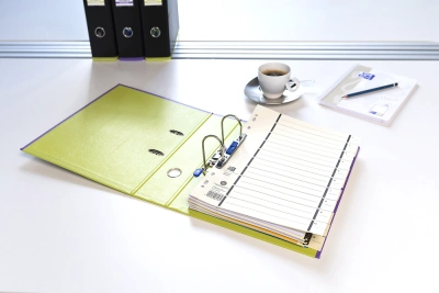 KALAM.KZ - Регистратор A4, 80мм, PP/PP, фиолетовый/зеленый Hamelin