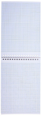 Блокнот 80л, А5, клетка, на гребне, бумвинил. обл,  Metallic мята, "Hatber"