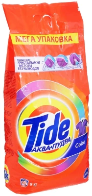 Порошок, Tide 9 кг, для стирки, автомат для цветного Color