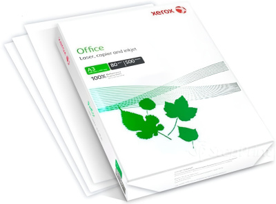 Бумага белая Офис A3, 80гр, 500л, CIE 153, класс В, Xerox