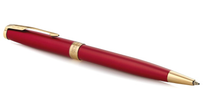 KALAM.KZ - Ручка шариковая Parker Sonnet Lacquer Intense Red GT, 1,0 мм М, черная 1931476