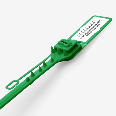 KALAM.KZ - Пломба Фаст 340 пластиковая, зеленая, стандарт с белым полем Опломбировано! Дракон-ПРО