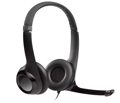 Гарнитура Logitec, H390, Тип крепления: Дуговые, Подключение проводные, Длина кабеля 2,33 м, Чёр