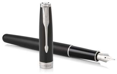 KALAM.KZ - Ручка перьевая Parker Sonnet Matte Black CT, 0,8 мм F, черная 1931521
