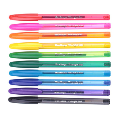 KALAM.KZ - Набор гелевых ручек 0,5 мм, 10 шт, цветные Berlingo "Triangle Gel"