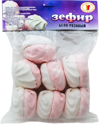 Зефир "Бело-розовый" ТМ "Конфетки бараночки" 300гр*10