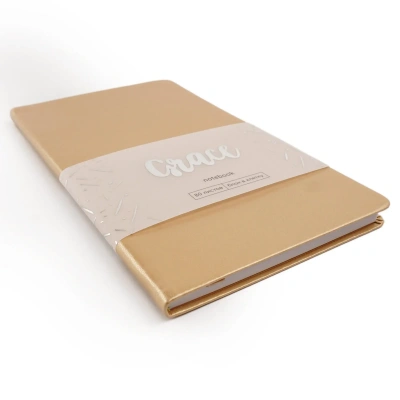 Книга для записей А5-(115х195), 80л, иск.кожа, клетка, золото, Эксмо
